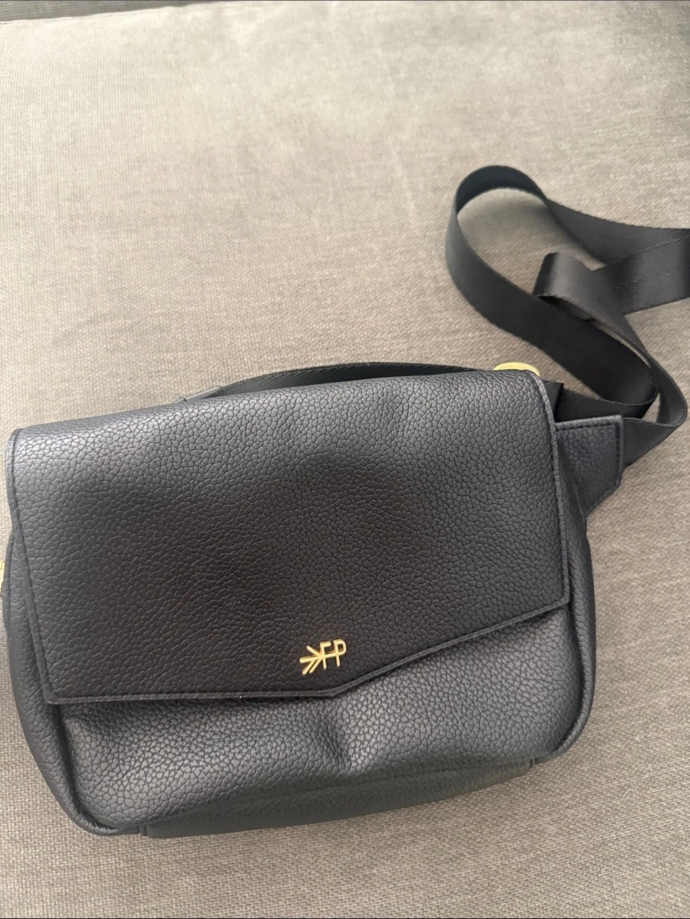Freshly Picked Black Crossbody Belt Bag
